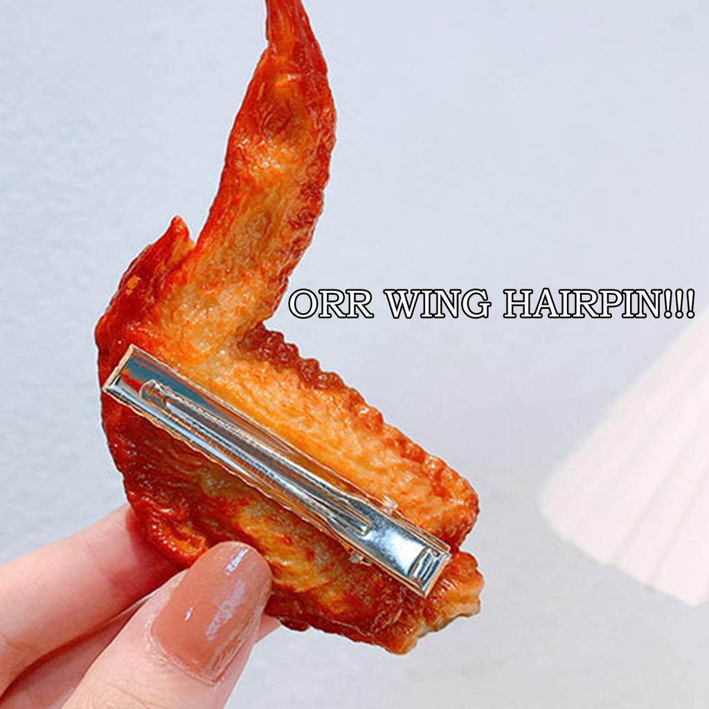 Funny Simulation Chicken Legs And Chicken -food Hairpin