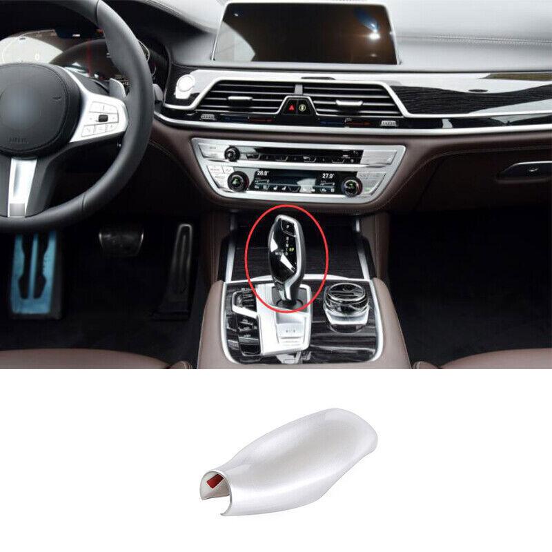 Fit For BMW 7 Series 2016- Matte Silver Console Gear Shift Knob Cover Trim