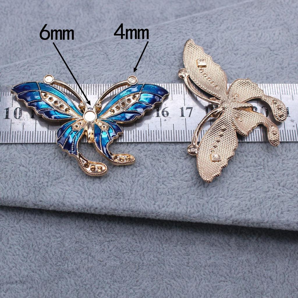 Colorful Cloisonné Enamel Butterfly Hanfu Hairpins & Hair Clips