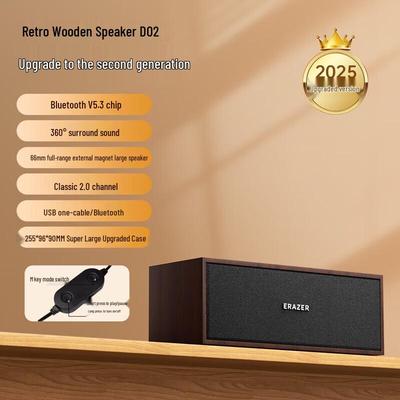 Lenovo D02 Ретро дерев'яний настільний динамік штекер CN (адаптер в комплекті)