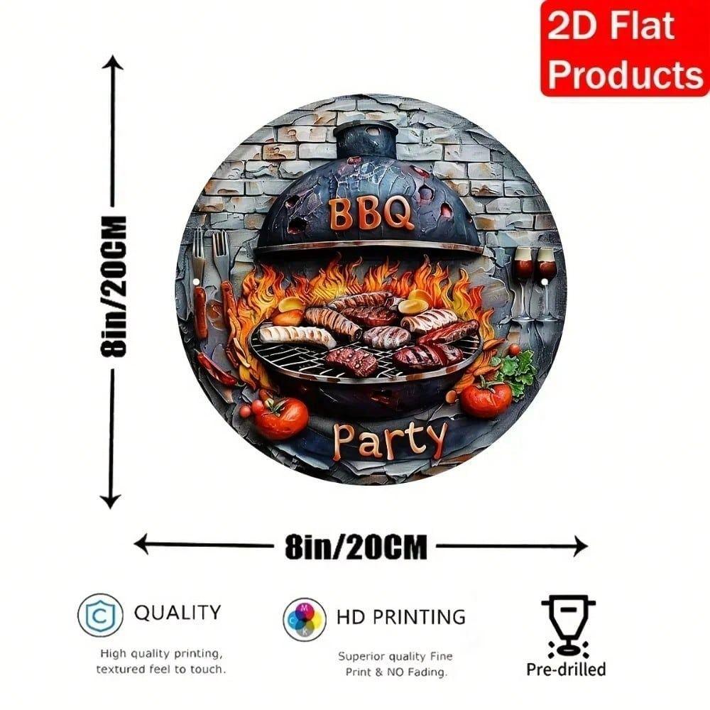 Vintage Metal Tin Sign Folk Art 20x20cm Home Decor