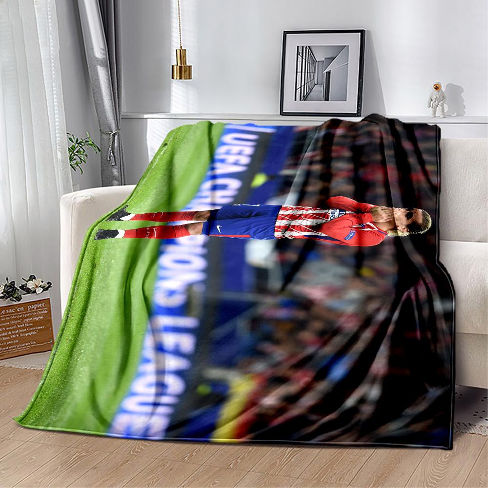 Atletico Madrid Player Blanket Comfortable Suitable for Chair Sofa Picnics Four Seasons Universal Modern Gifts For Family Or Friends