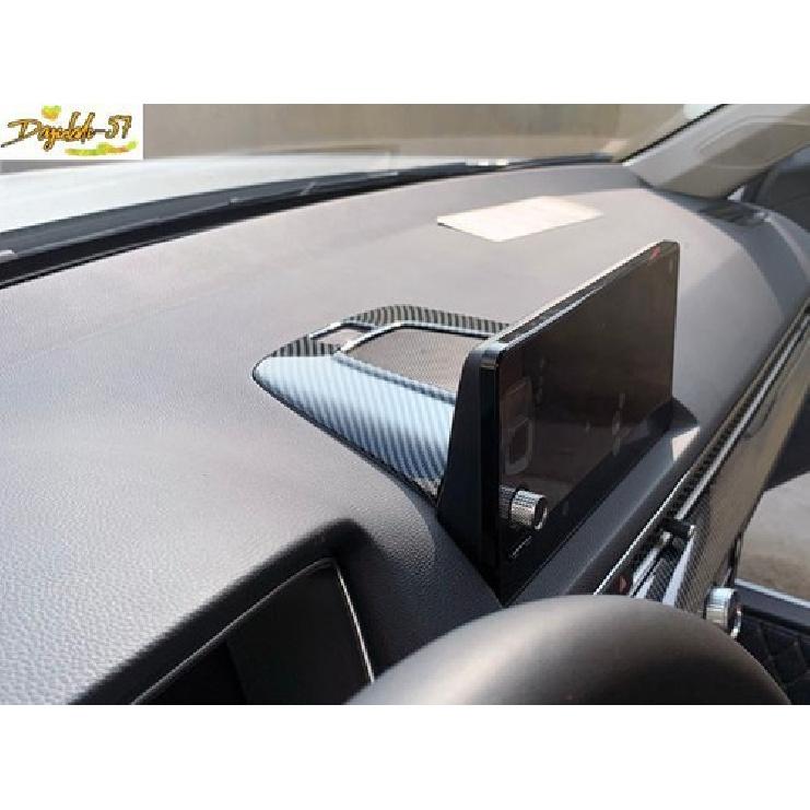 For Honda Civic - Carbon Fiber Center Console Navigation Frame Rear New