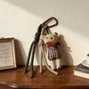 Braided Lanyard Vintage Bag Keychain Cartoon Animal Pendant Keyring Lanyard Charm  Bag Decoration