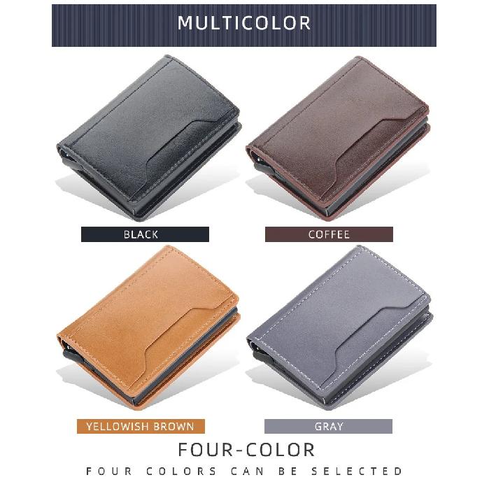 Credit Bank Card Holder Wallet Men Anti Rfid Blocking Protected Card Case PU Leather Slim Mini Card Cover Small Wallets