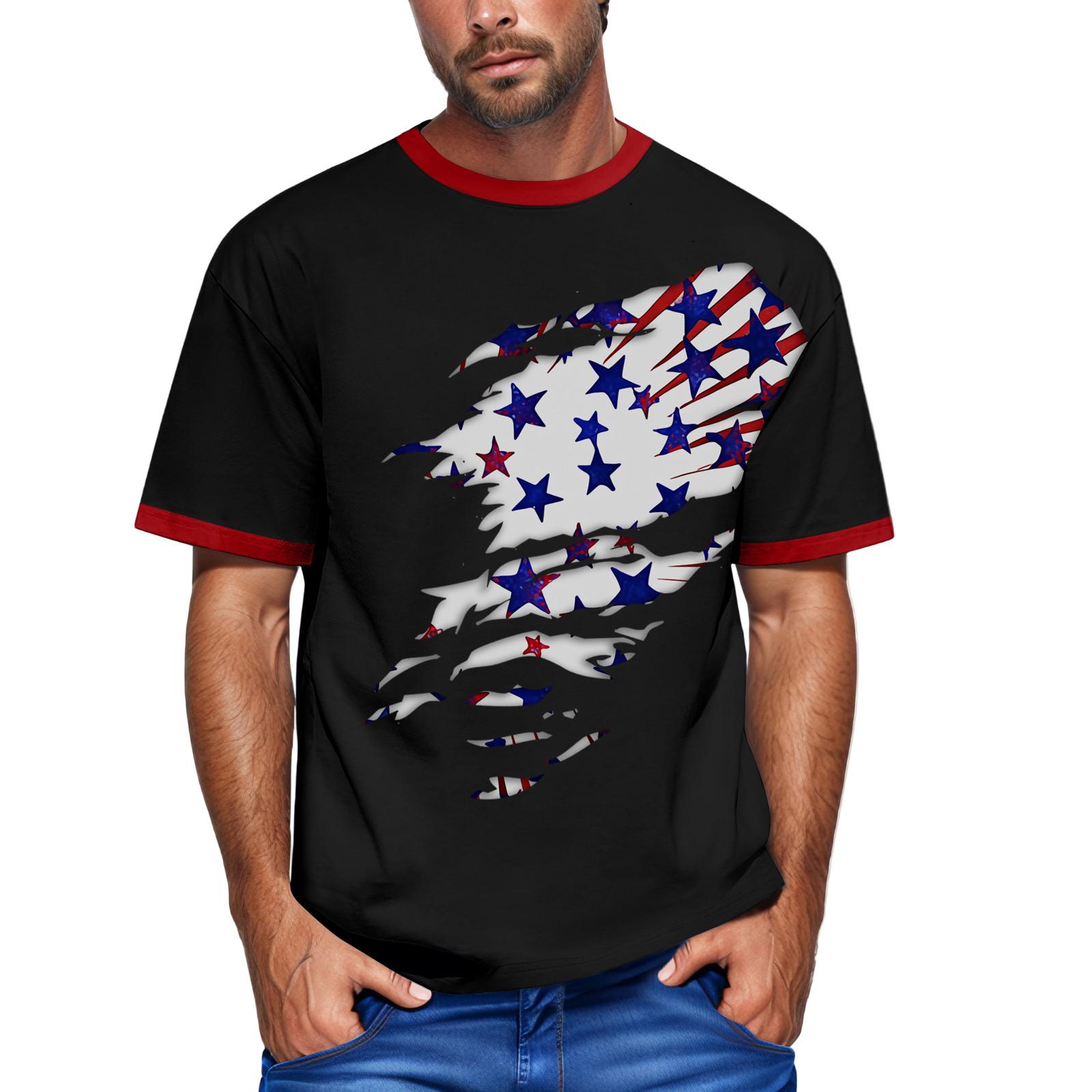 

Мужская футболка Футболки с графическим текстом Pool3D печать Уличная повседневная одежда с короткими рукавами и принтом Базовая одежда M чёрный