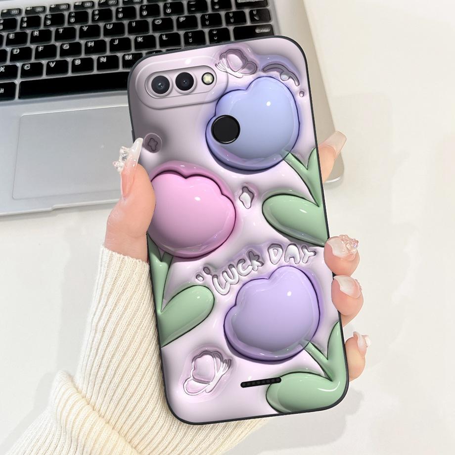 For Xiaomi Redmi 6 6A Case Soft Matte Silicone Capa Goothic Style Cartoon Panda Flower Back Cover For Redmi6 Redmi6a Coque Funda