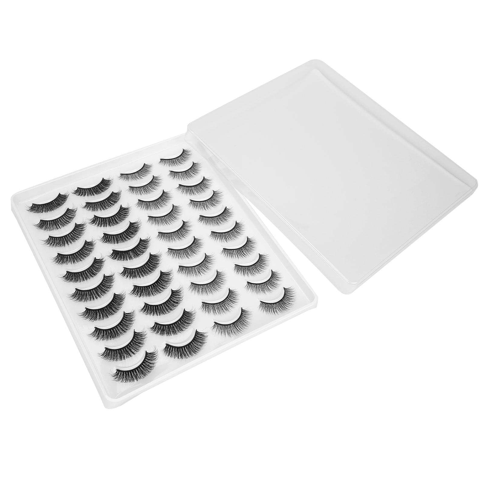 

20 пар длинных толстых накладных ресниц для ежедневного использования, набор вьющихся плотных накладных ресниц 002