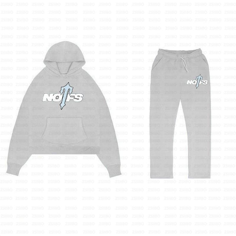 Y2K Streetwear Kapuzen-Oversize-Sweatshirt-Set Mit Print - Damen Freizeit-Lounge-Wear