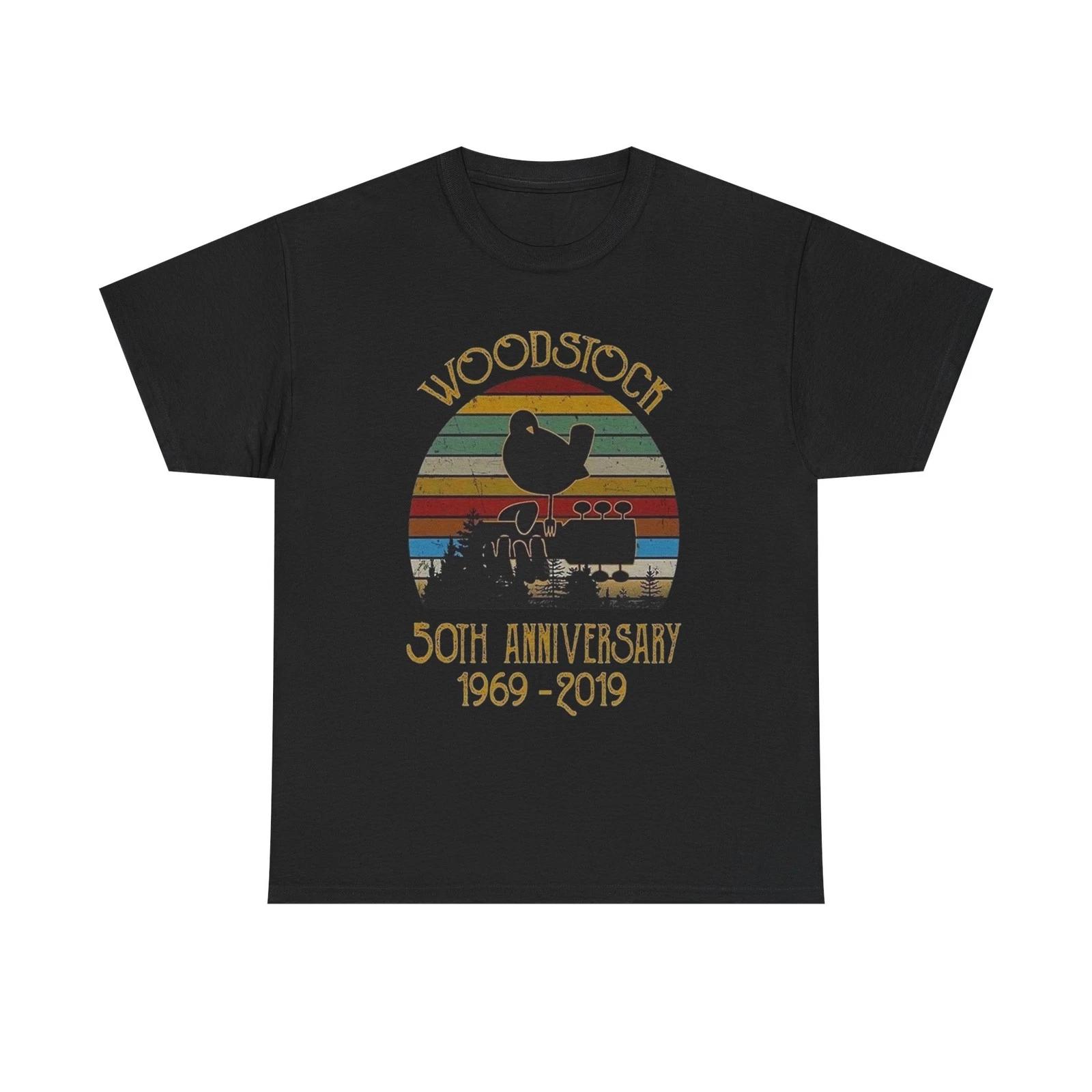 Woodstock 50th Anniversary Graphic T Shirt Unisex Heavy Cotton Tee L