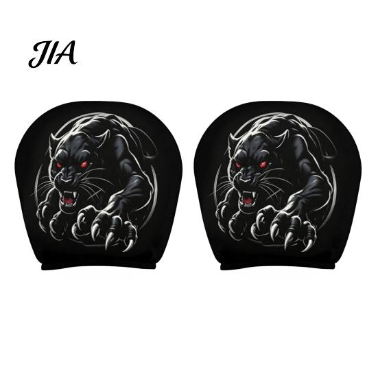 Spooky Auto Interior Accessories 2Pcs Funny Car Headrest Covers, Scary Faces Universal Fit Sleeve Seat Protectors, Breathable Soft Skin Friendly Cover