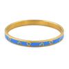 Fashion Enamel Bangles Stainless Steel Love Bracelets for Women Heart Chain Jewelry Friendship Lucky Gift Bijoux