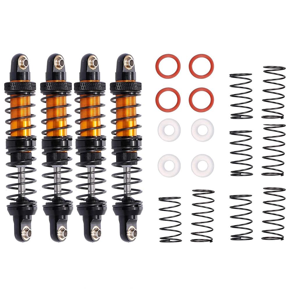 Xtahdge 4 Adjustable 70mm Metal Shock Absorbers for 1/10 Scale Tamiya CC01 RC Crawler Off-Road Car