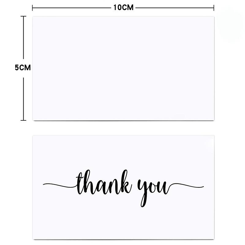 50st Tack för din beställning-kort Anpassningsbart Skriv ditt visitkort Småföretagsgåvor Dekorationer Följkort