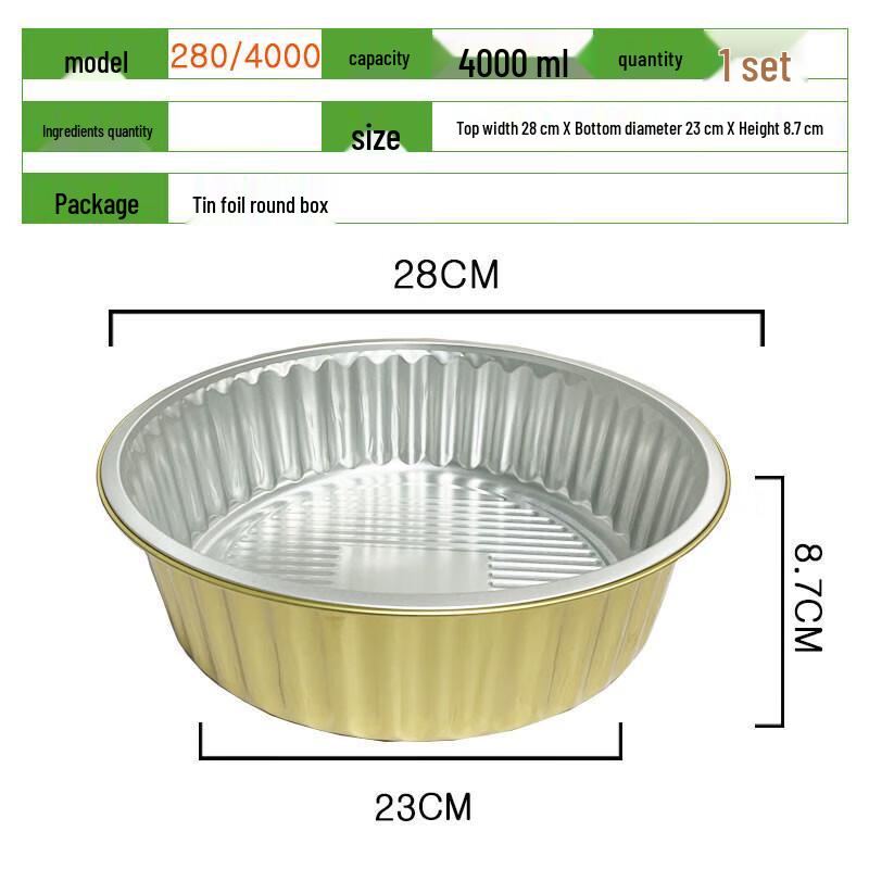 Disposable Microwavable Aluminum Foil Food Containers