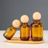 Brown Glass Perfume Spray Bottle -  Transparent Refillable Cosmetic Bottle 