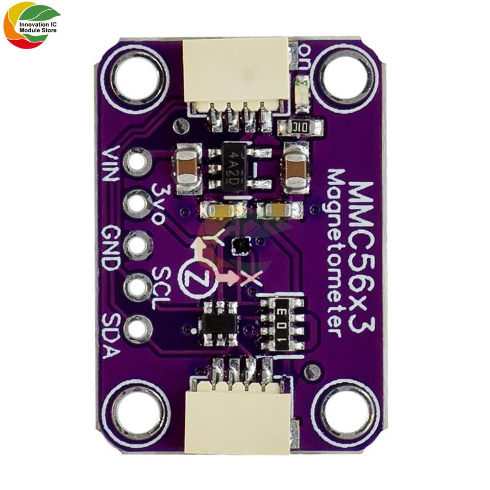 MMC5603 High-Precision Three-Axis Magnetometer Module Compatible With Stemma Qt/Qwiic Interface Blackboard