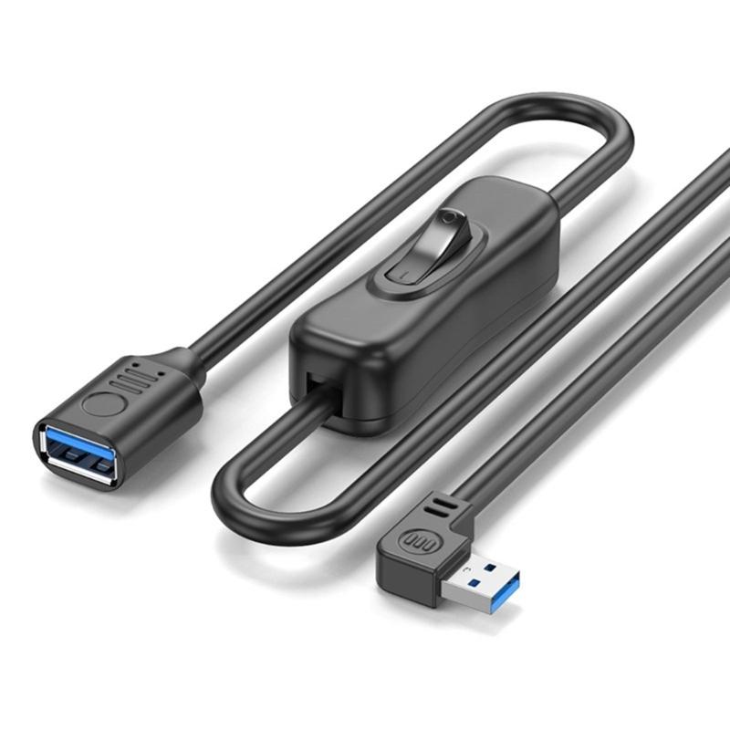 USB Cable Wire with Power On Off Button, Multiple Choice USB3.0 Male to Female 5Gbps Data Transfer Line Extension Cord