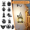 Halloween Metal Hollow Ghost Pumpkin Lantern Candle Holder Party Decor Hanging Lantern for Indoor Outdoor Display