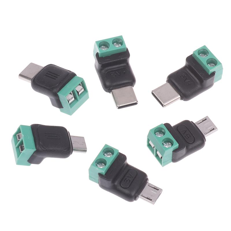 1/3Pcs Usb C Adapter Male 2 Pin No Solder Electrical Equipment Solderless Connectors For Industrial Scientific Repair Charging