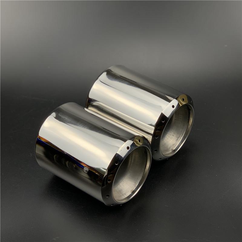 2xNEW STAINLESS STEEL EXHAUST TAIL REAR MUFFLER TIP PIPE COVER For Mazda 3 Axela Mazda 6 Atenza CX-5 CX5 CX-4 CX-30 CX-8 CX-9