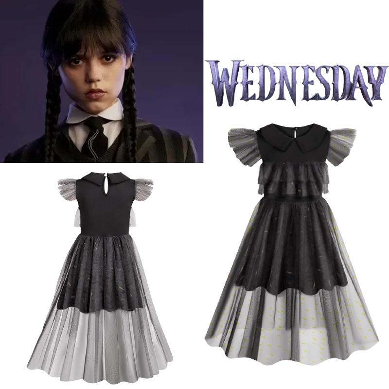 Wednesday Addams The Addams Family Outfit Black Dance Dress Uniform Party