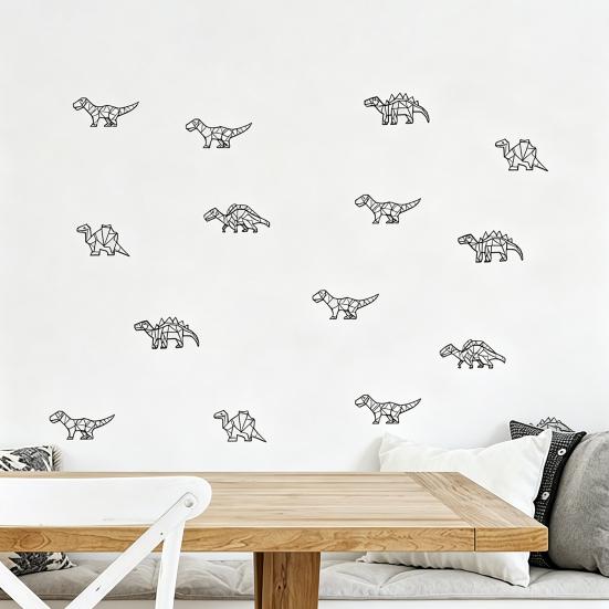 6Pcs Dinosaur Wall Stickers, Self-Adhesive Wall Decals, Removable Cartoon Dinosaur Stickers, Peel And Stick Wall Decals for Bedroom Living Room