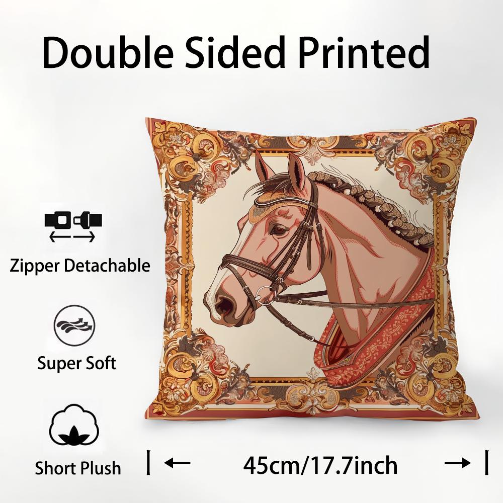 Luxury Dream Pegasus Pillow Case Plush Fabric Soft Double Sided Print Sofa Cushion Cover Throw Pillow Covers
