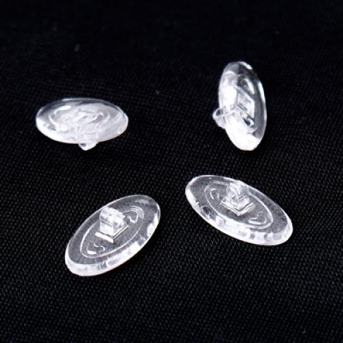 25 Pairs Silicone Eyeglass Nose Pads Oval Screw in