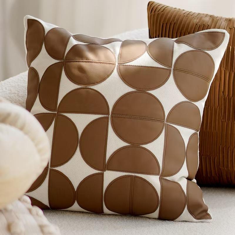 Brown Plant Oat Cream Light Luxury Living Room Sofa Decor Pillow Cover Retro Pillow Cases Premium Bedhead Cushion Cover