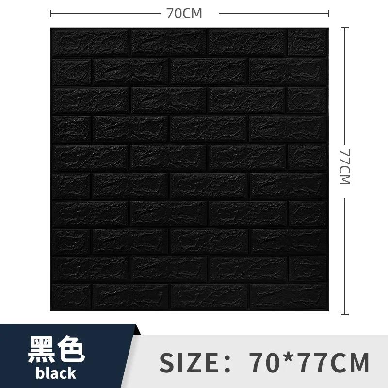 12pcs Self Adhesive Wallpaper Peel and Stick 3D Wall Panel Living Room Brick Stickers Bedroom Kids Room Brick Papers Home Decor