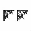 Shelf Bracket Decorative L Black Coated Angle Brackets for Home Improvers, Homeowners,