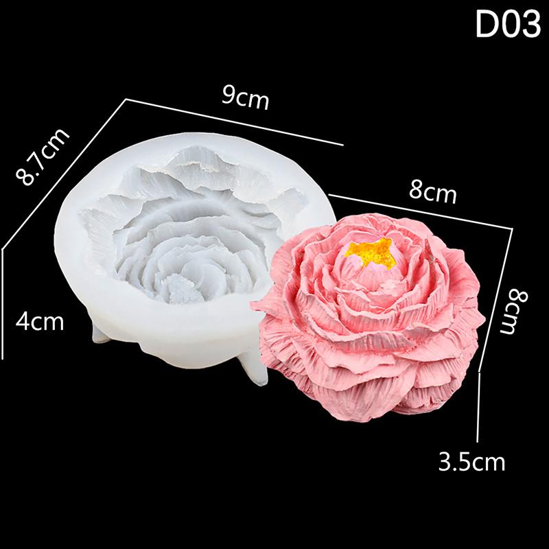 

Силиконовая форма для свечи «Пион», форма для торта «Роза», силиконовая форма для шоколада, форма для мыла, подарок на День святого Валентина, форма «Цветок розы» чистый
