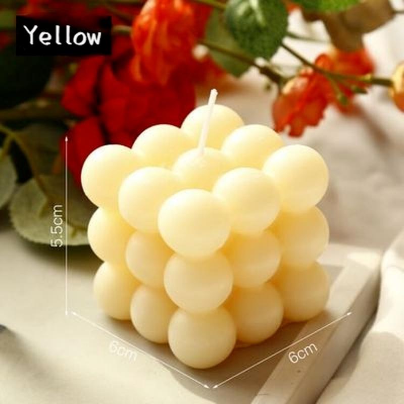Cube Bubble Cube Candle Geometric Ornament Home Fragrance Creative Photography Props Birthday Gifts Home Decoration