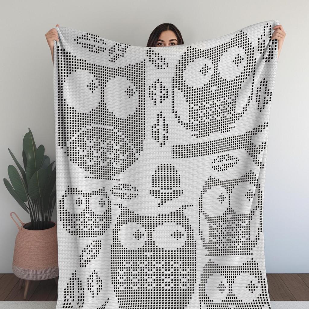 Owl Family Crochet Blanket Pattern: Woodland Decor (PDF Pattern)