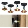 4pcs Adjustable Metal Furniture Leg Pads, Self-Adhesive Telescopic Support Wall Stabilizers, Anti-Tremble Bed Frame Stopper