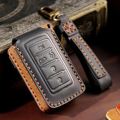 For Dodge Ram 1500 Ram1500 Ram2500 Trx   For Chrysler Couve Dodge Jeep Grand Cherokee Leather Car Key Fob Cover Case