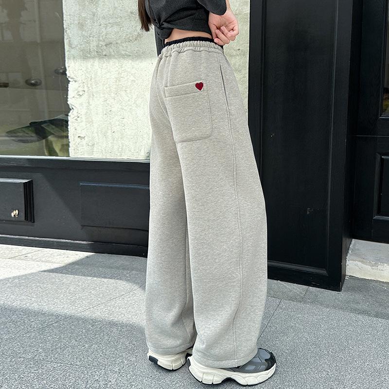 Girls' Fleece-Lined Winter Sweatpants - 2025 Collection for Ages 8-15, Warm and Stylish Casual Pants for Kids and Teens