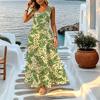 U-Neck Minimalist Sleeveless Maxi Dress Lightweight Flowy,Versatile for Beach Vacation Casual Daily