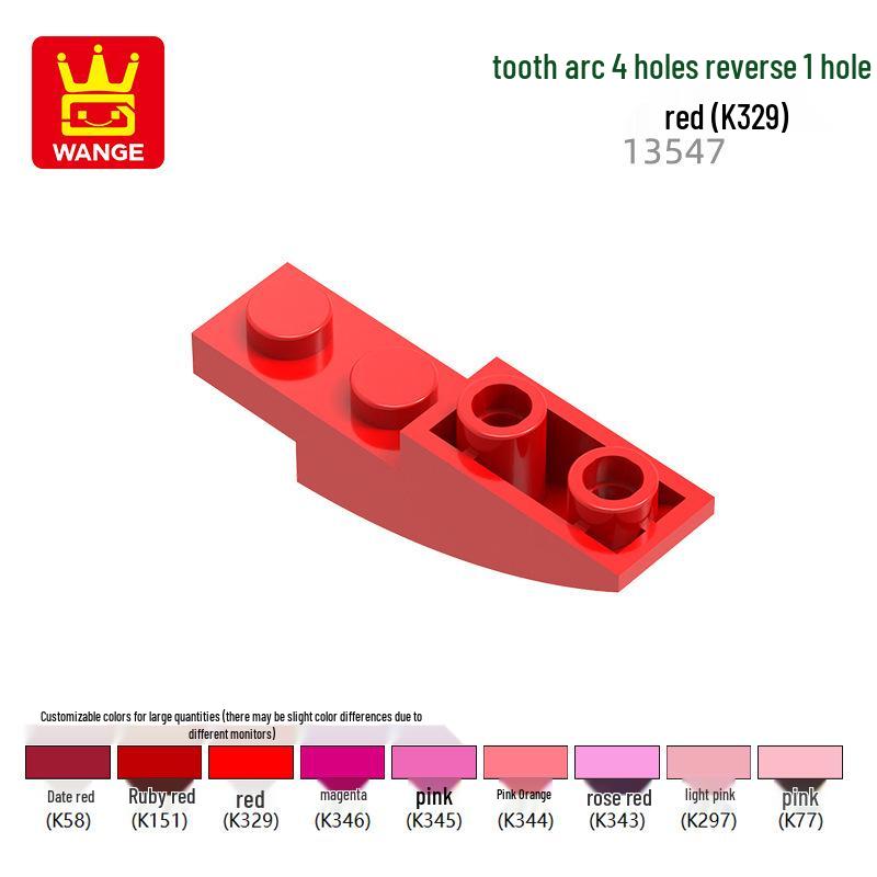 

Wange DIY Маленькие строительные блоки 13547 - Дуговая шестерня с 4 отверстиями и обратным отверстием Аксессуар для игрушек. 0.1kg (~116 pcs)