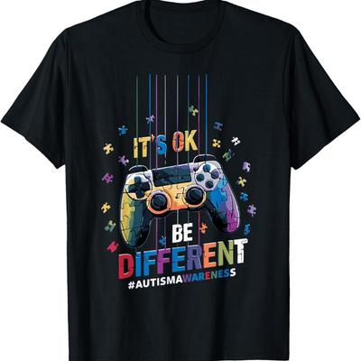 Autism Awareness Men Kids Boys Video Game Month T Shirt
