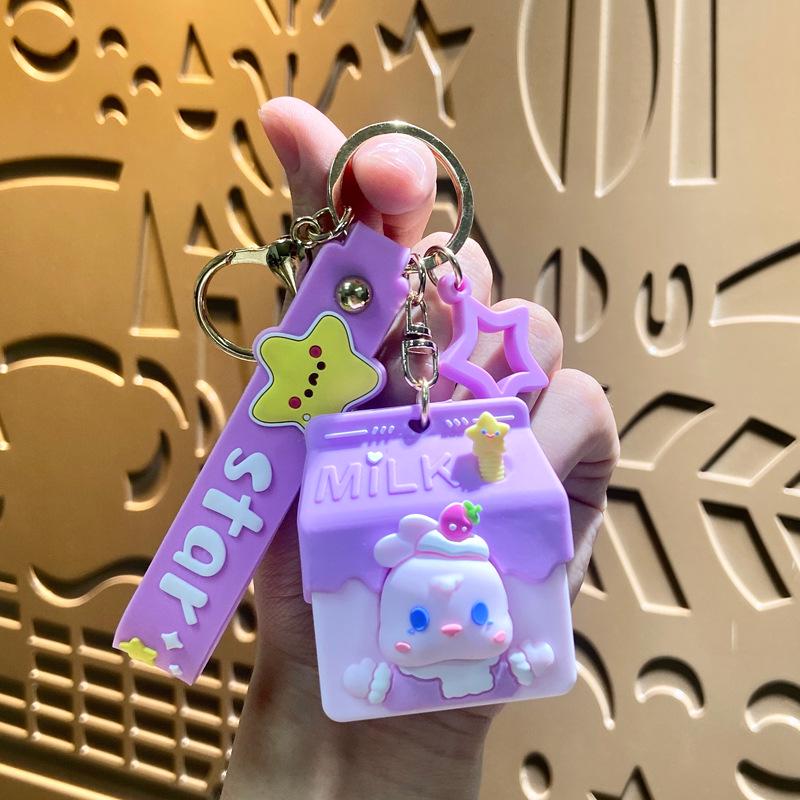 Cute Silicone Squishy Toy Keychain & Bag Charm - Stress Relief Ornament & Small Gift