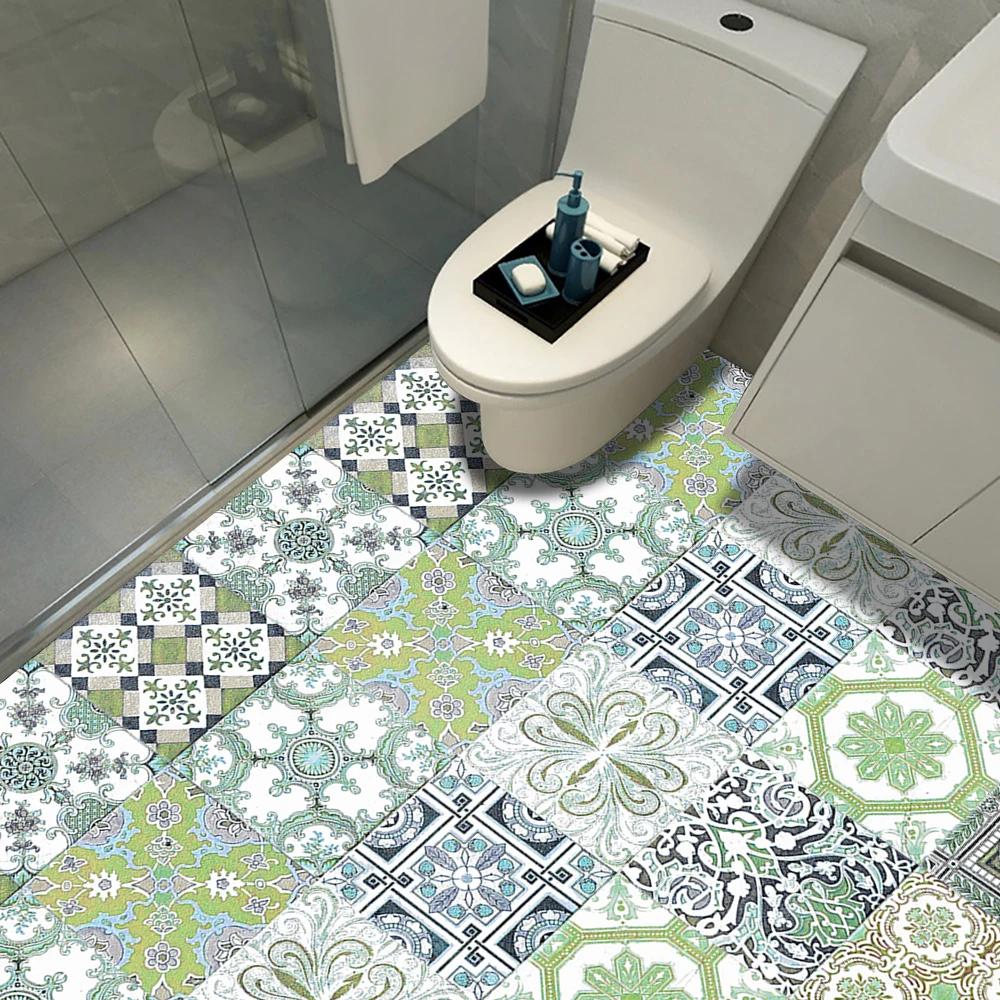 Bohemian Wall Panels Sticker Set - 10pcs Waterproof Peel & Stick Backsplash for Kitchen/Bathroom Renovation (Removable Art)