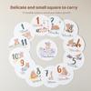 12Pc Baby Mileage Piece Baby Po Pography Accessories Newborn Birthday Gifts Souvenir Cute Bear Print Growth Commemoration