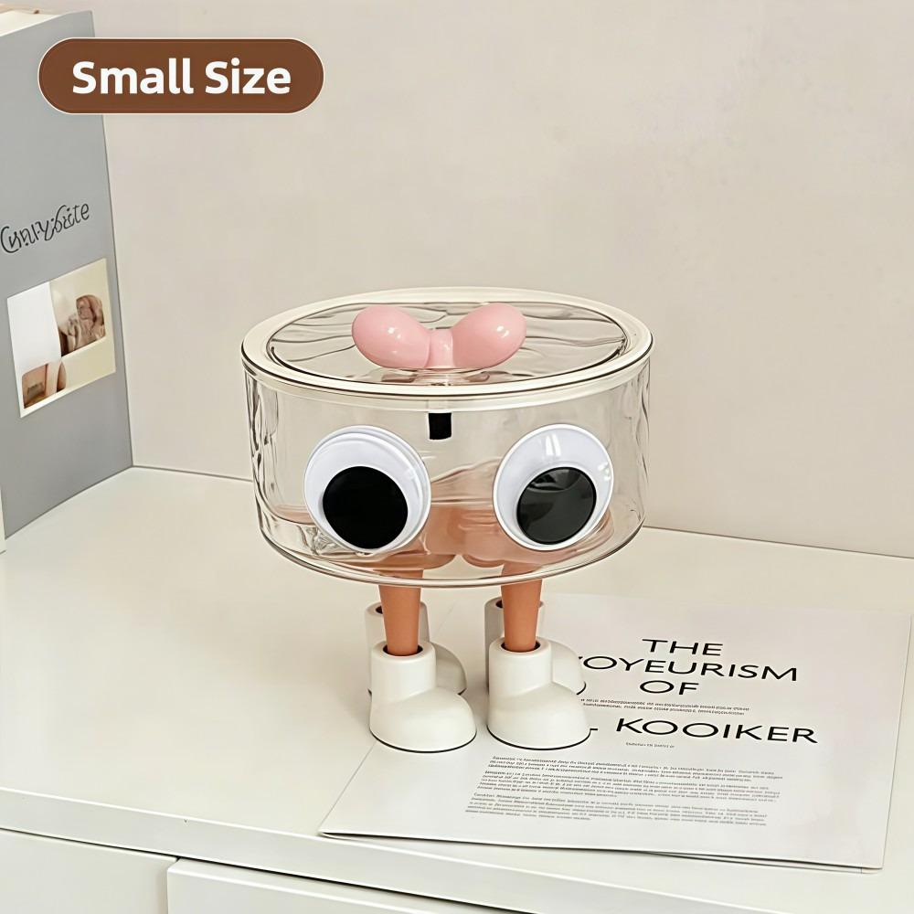 Cartoon Big Eyes Desktop Storage Box Mini Cosmetic Storage Box  Desktop Organization