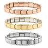 Fashion Stainless Steel Elastic Bracelet 9mm Width Italian Charm Bangle Bracelet Simple Design Girls Men Women DIY Jewelry Gifts