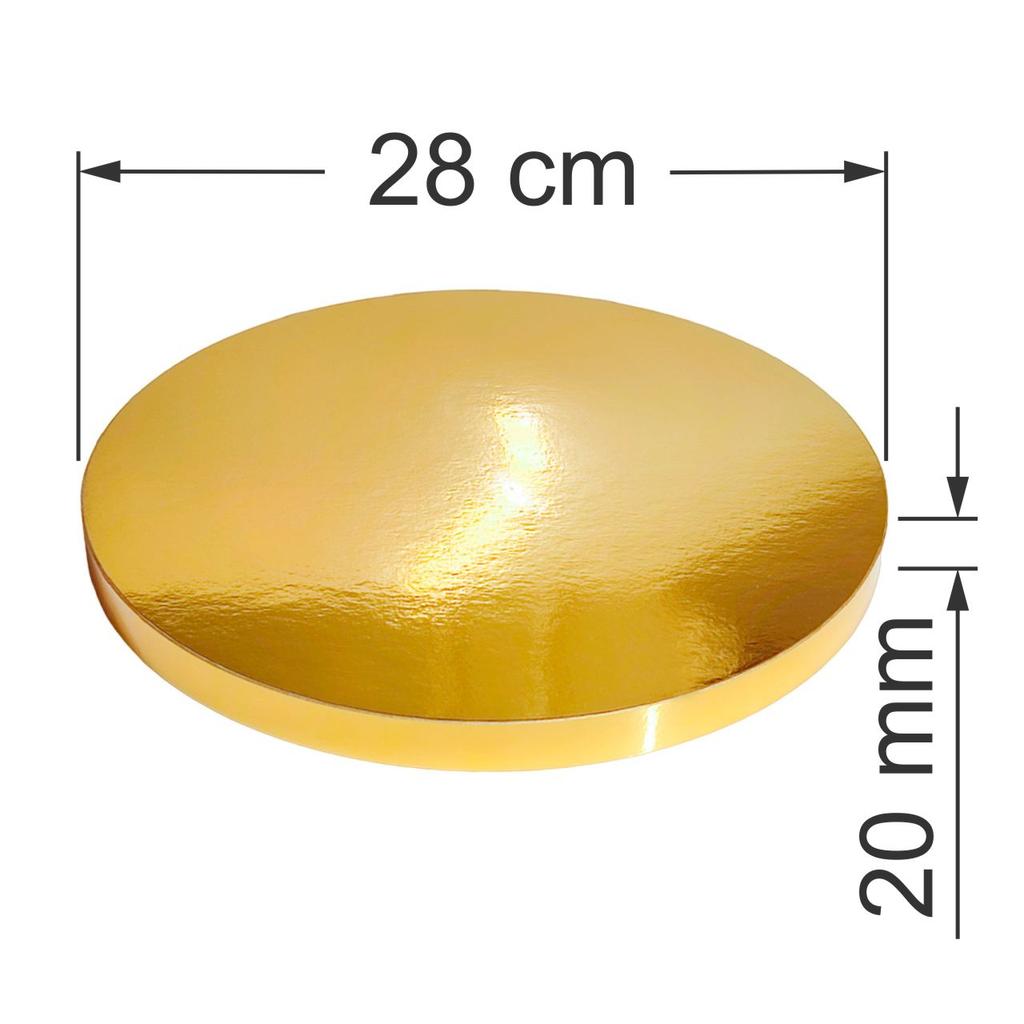 Cake Board Base Gold 28 Cm 2 Cm Set 5 Pcs Cake Drum Round Premium Brand4cake