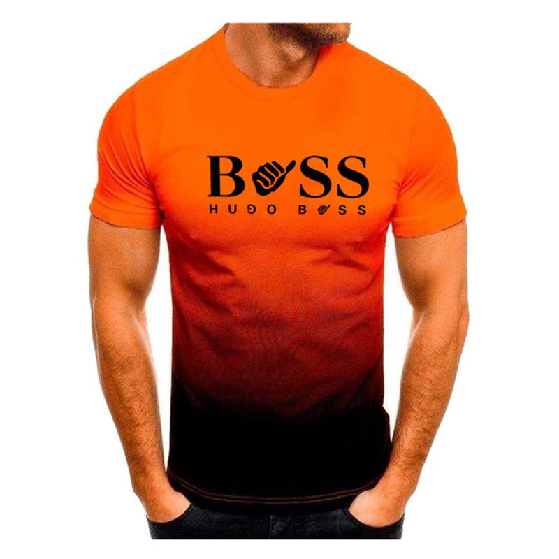 Summer Men's Clothing Whatever Print Short Sleeve Men Trend Products Sports Top Gym Tee Quick Dry T Shirt Male Gradient T shirts