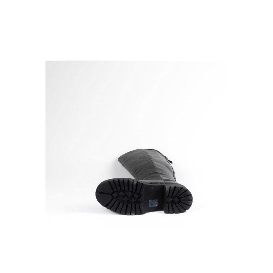 Bottes hautes extra larges en cuir véritable pour femme