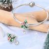 Christmas Charms Bead Copper Christmas Tree Dangle Pendant Fit Bangle Bracelet Necklace Diy Jewelry